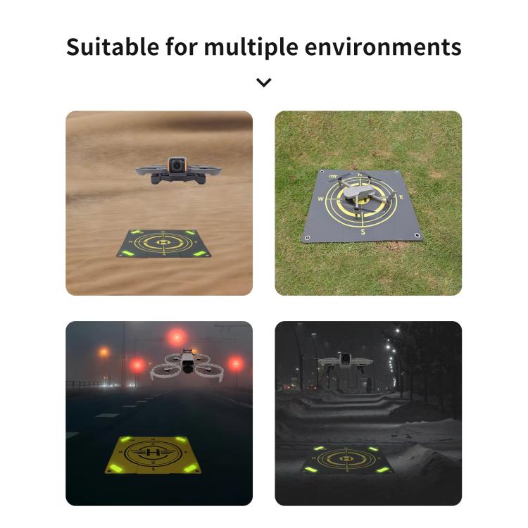 CQT 55cm Universal Reflective Drone Landing Pad Dual-Sided Waterproof Foldable Mat with Ground Pegs CQT 55cm Universal Reflective Drone Landing Pad Dual-Sided Waterproof Foldable Mat with Ground Pegs